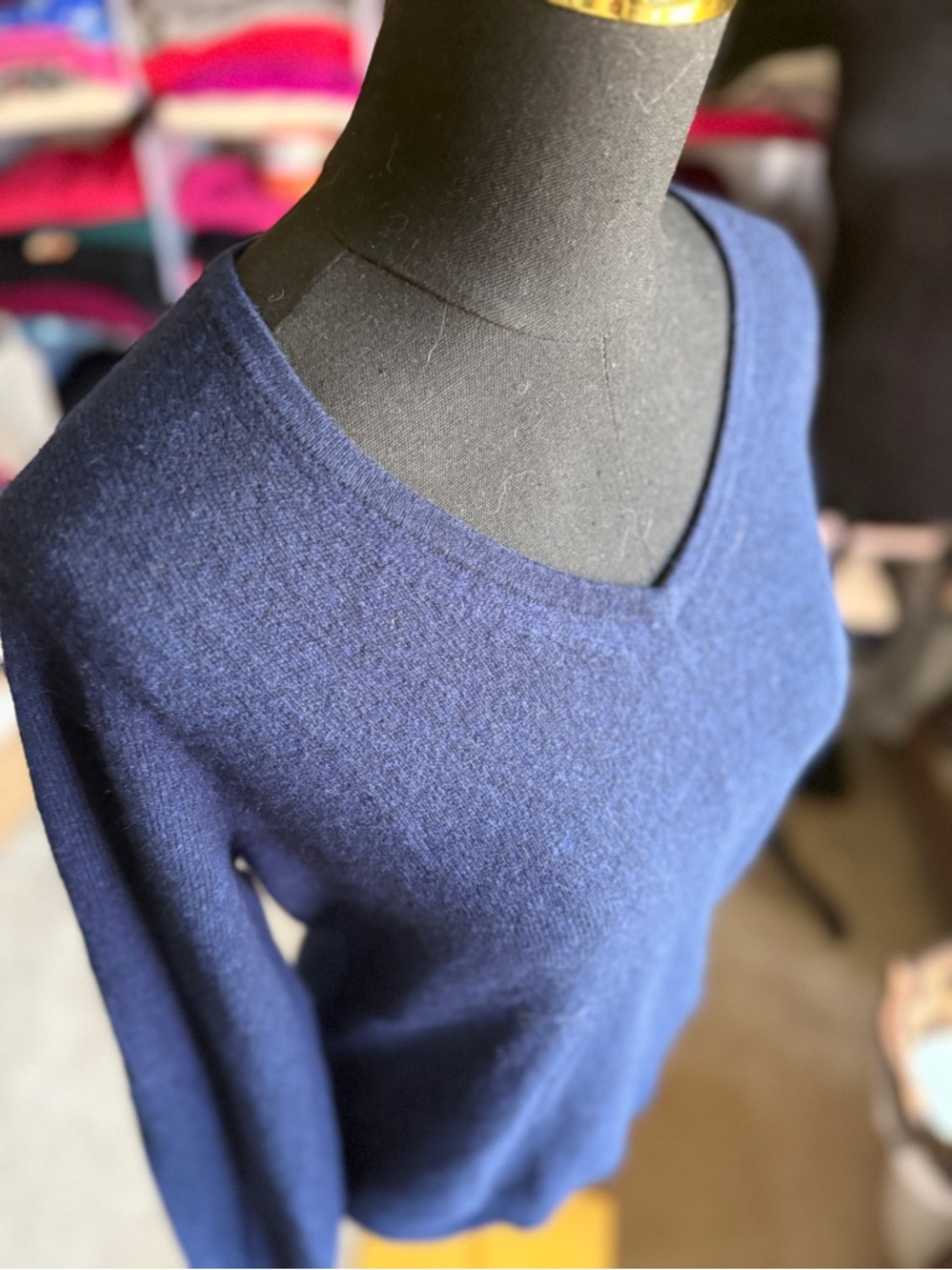 Charter Club Slate Navy V-Neck Sweater
